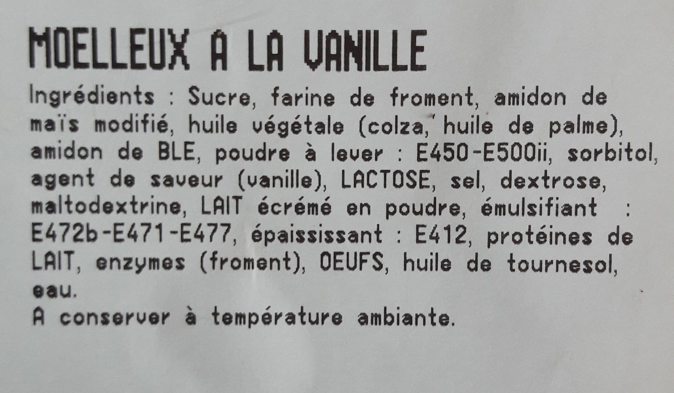 Leclerc Moelleux à la vanille packshot