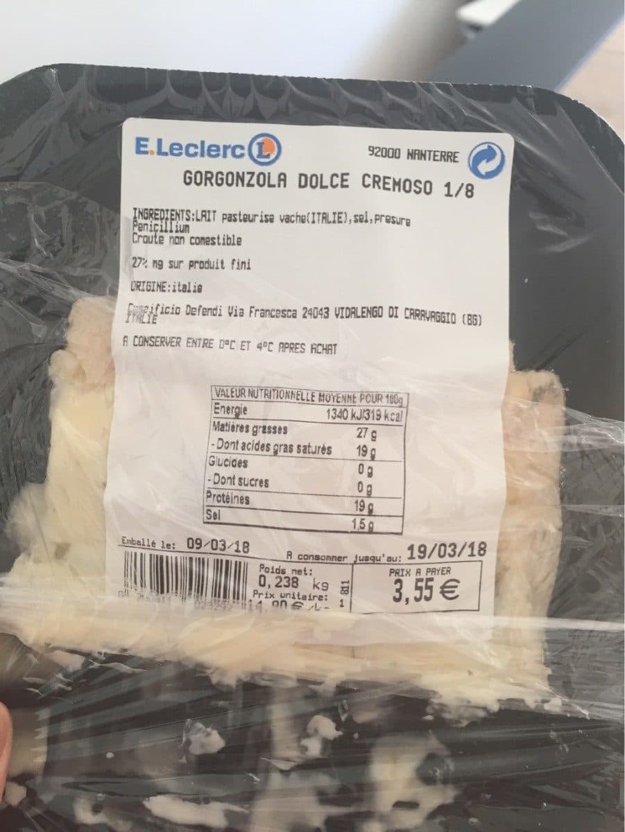 E.Leclerc Gorgonzola packshot