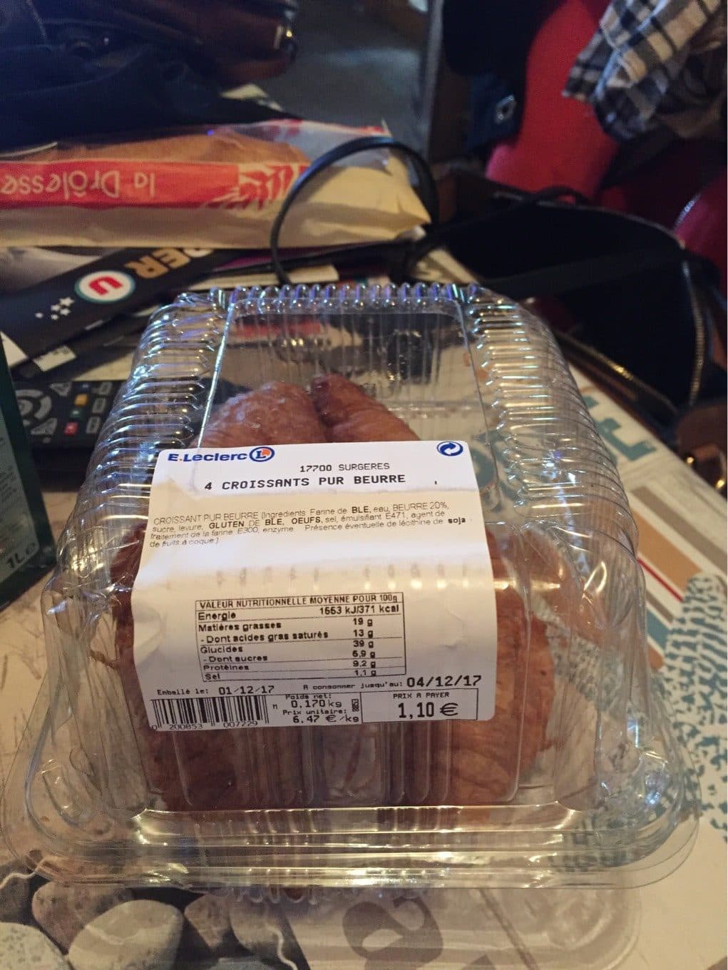 Leclerc Croissant pur beurre packshot