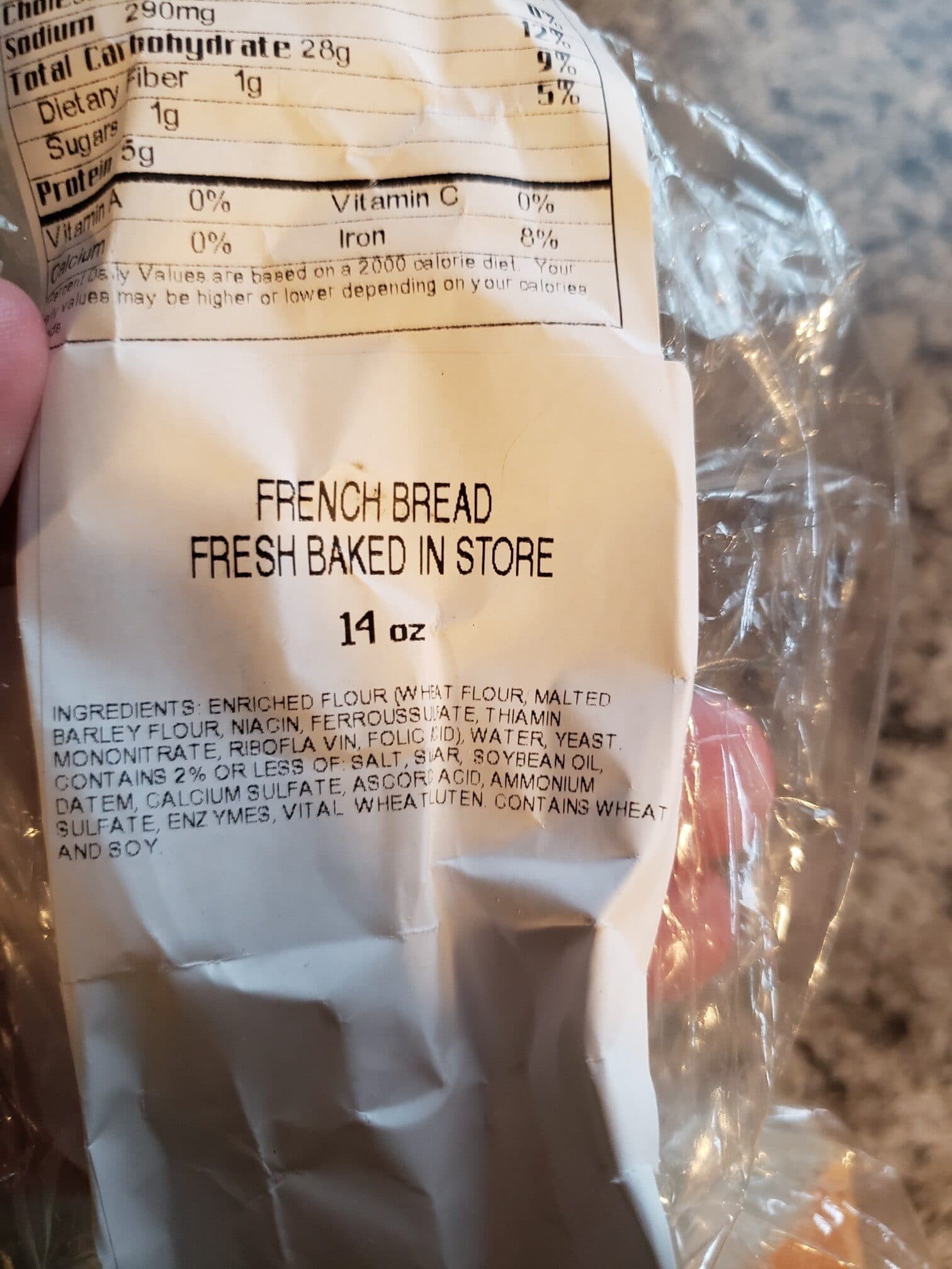 Walmart French bread packshot