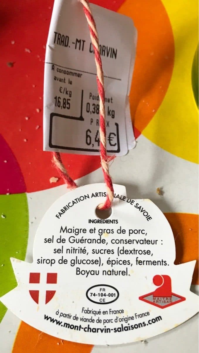 Open Food Facts Saucisson artisanal packshot