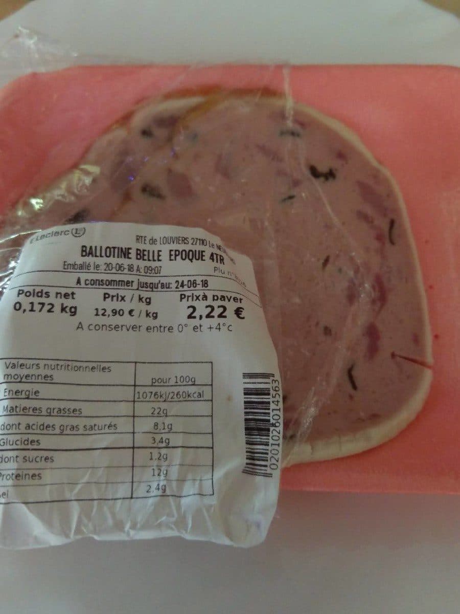 Open Food Facts Ballotine belle époque 4TR packshot