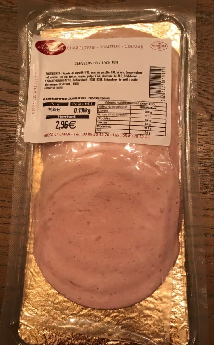 Open Food Facts Cervelas 90/lyon fin packshot