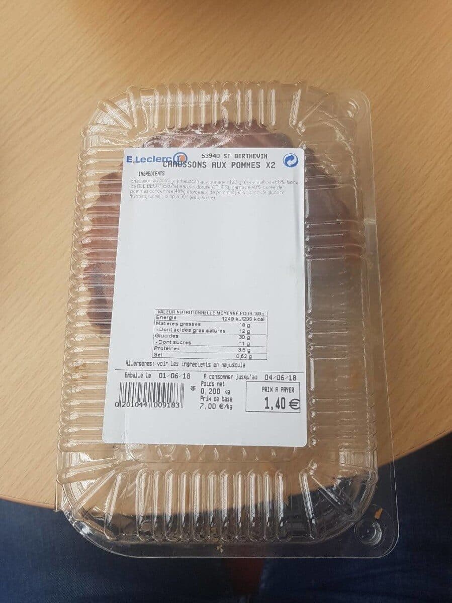 Open Food Facts Chaussons aux pommes x2 packshot