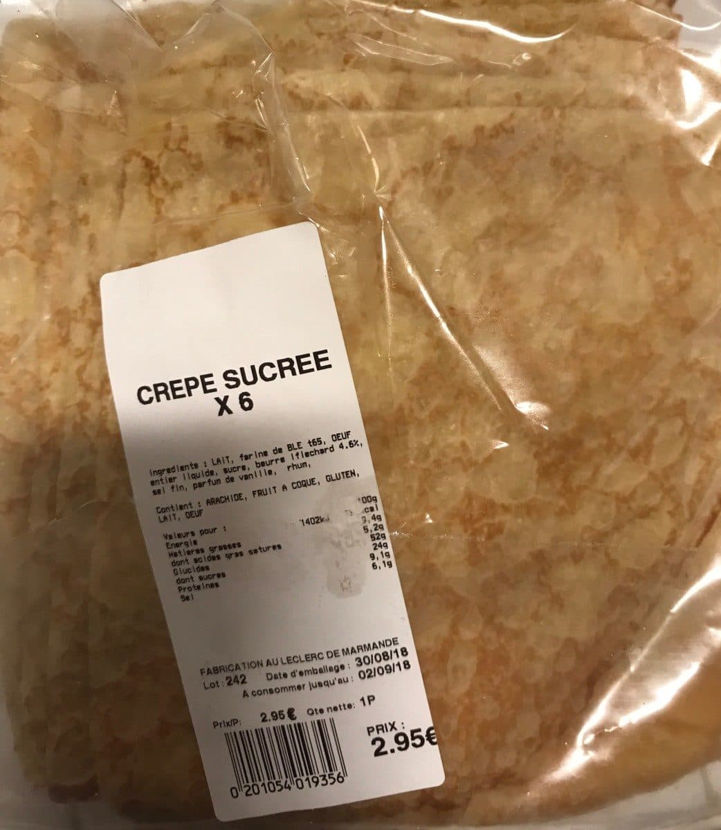 Open Food Facts Crêpes sucrées packshot