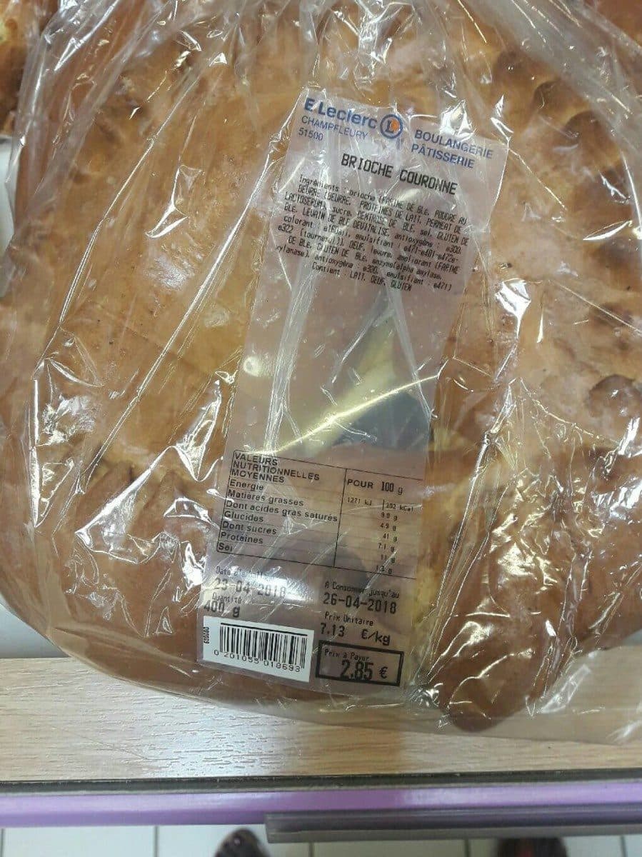Open Food Facts Brioche couronne packshot