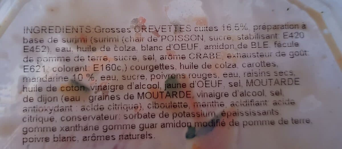 Open Food Facts Salade gambas mandarines packshot