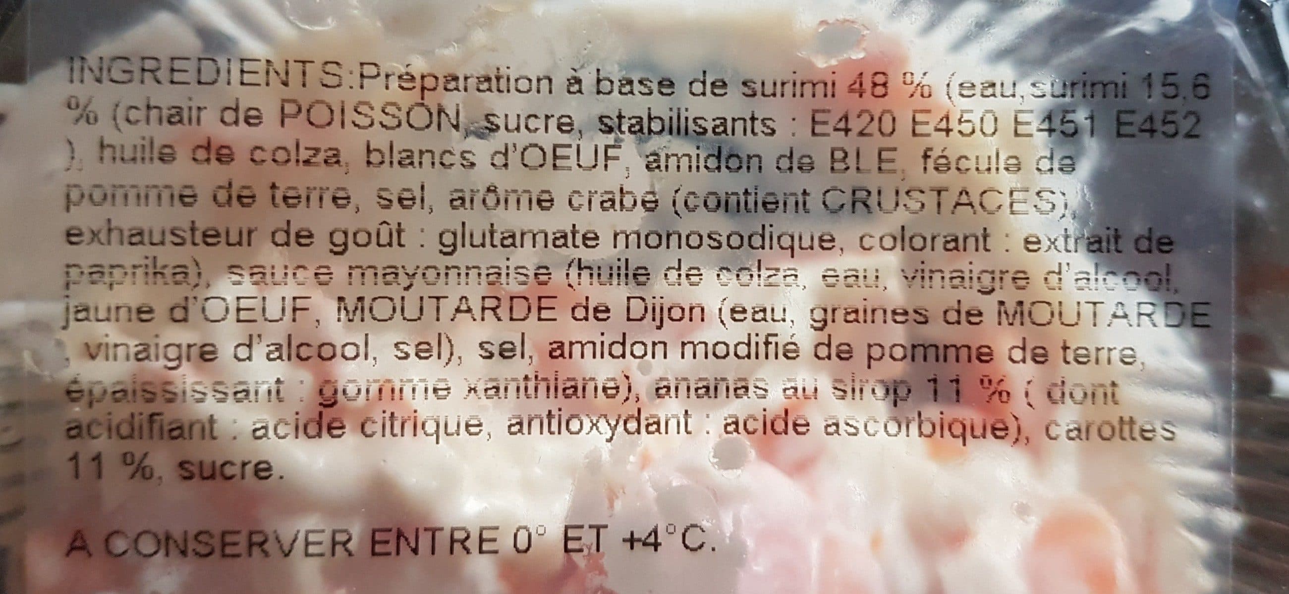 Open Food Facts Duo carottes anana surimi packshot