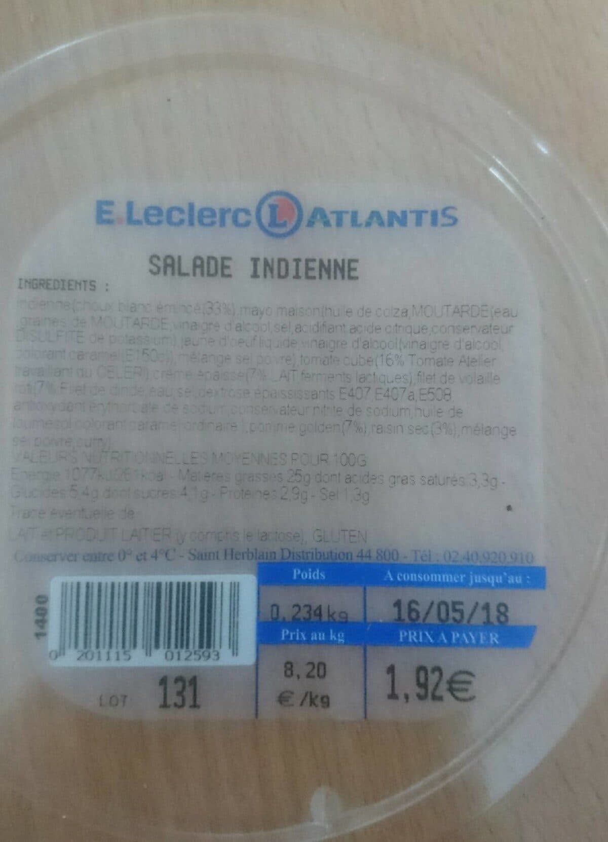 Open Food Facts Salade Indienne packshot