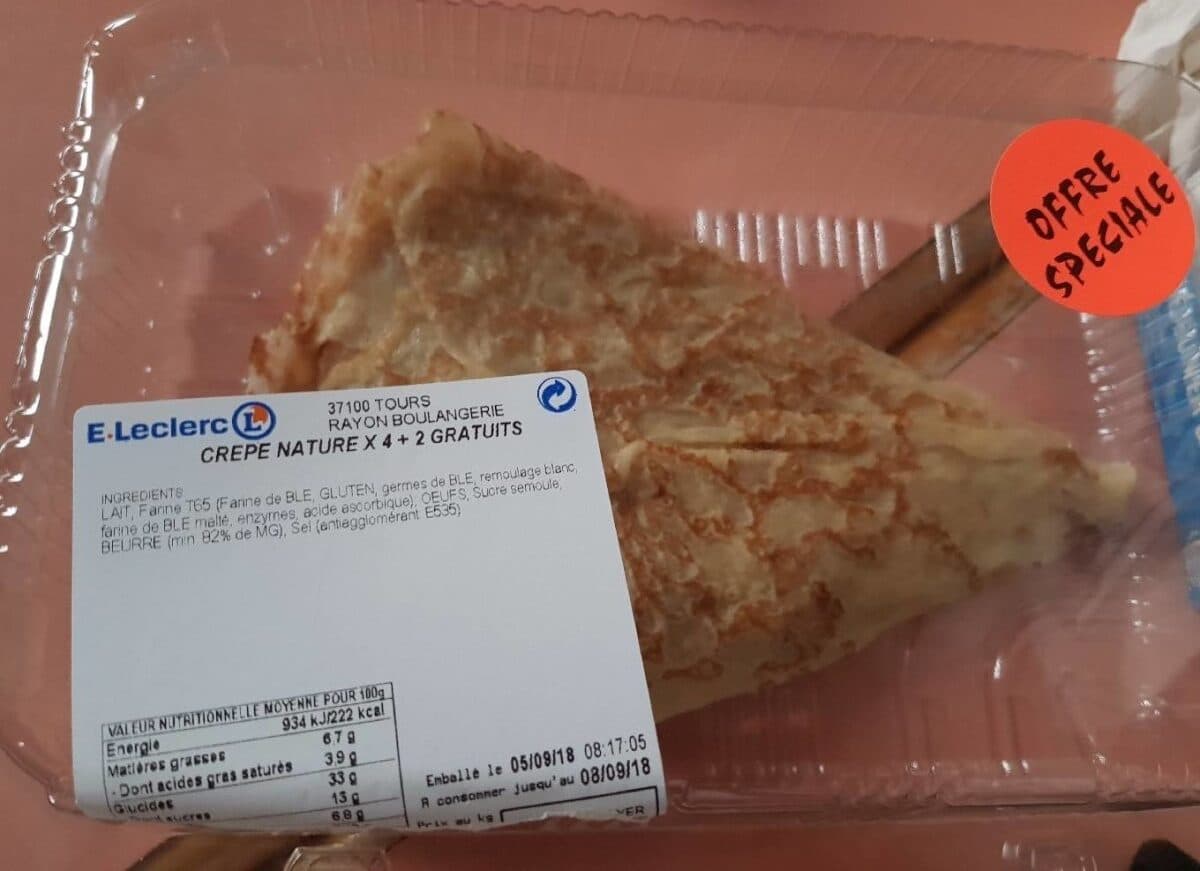Open Food Facts Crêpe nature packshot