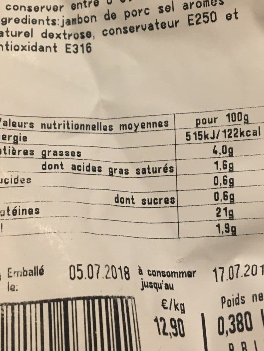 E.Leclerc Jambon cuit packshot