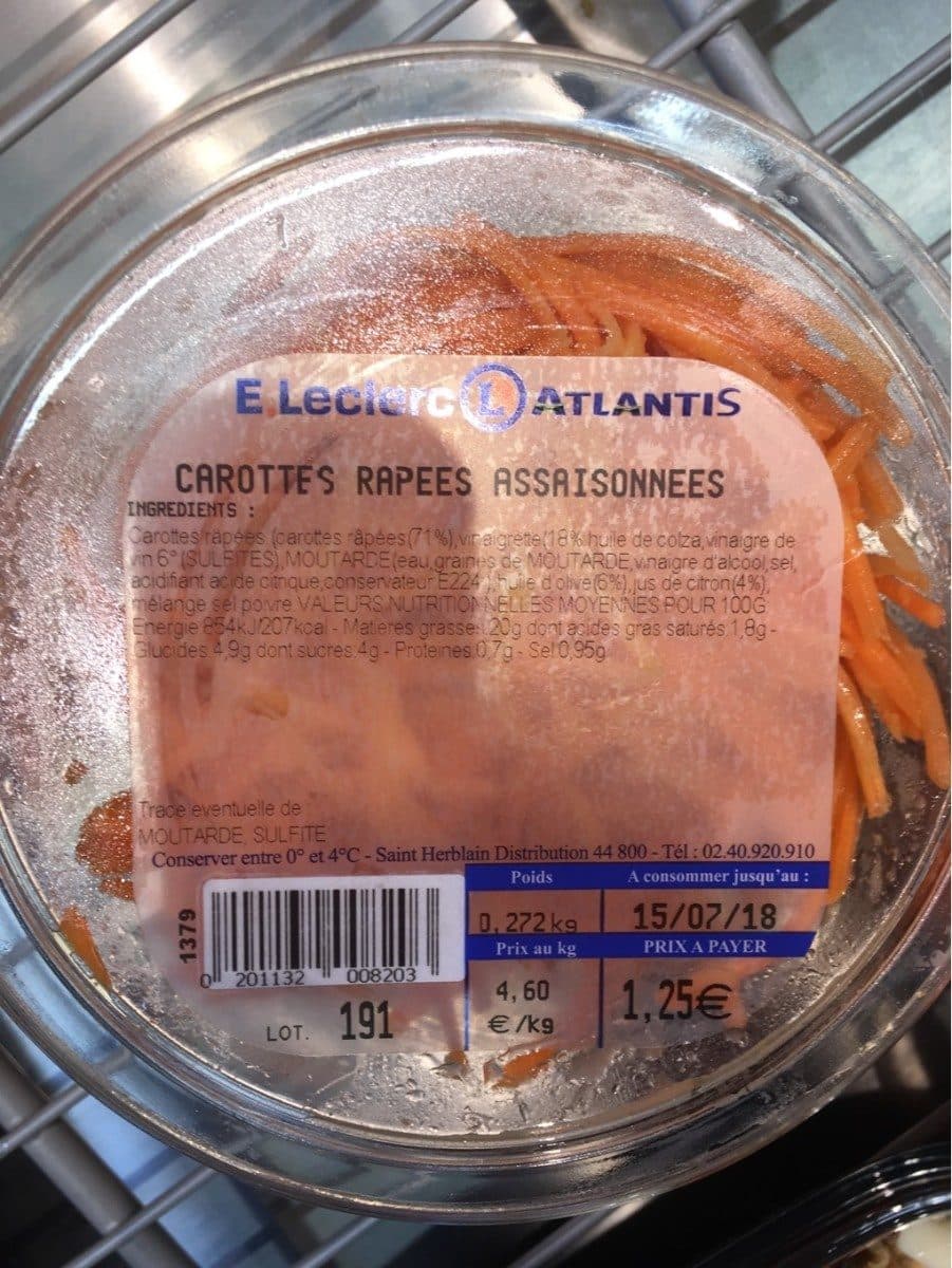 Open Food Facts Carottes rapées packshot