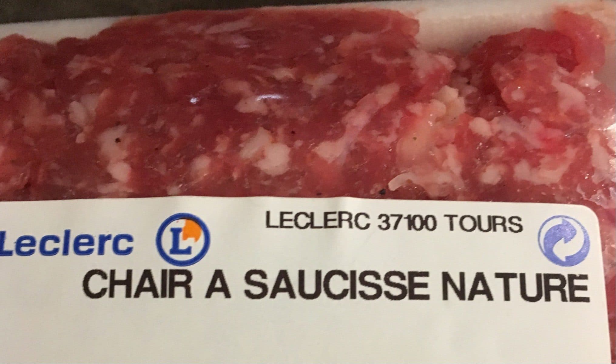 Open Food Facts Chair a saucisse nature packshot