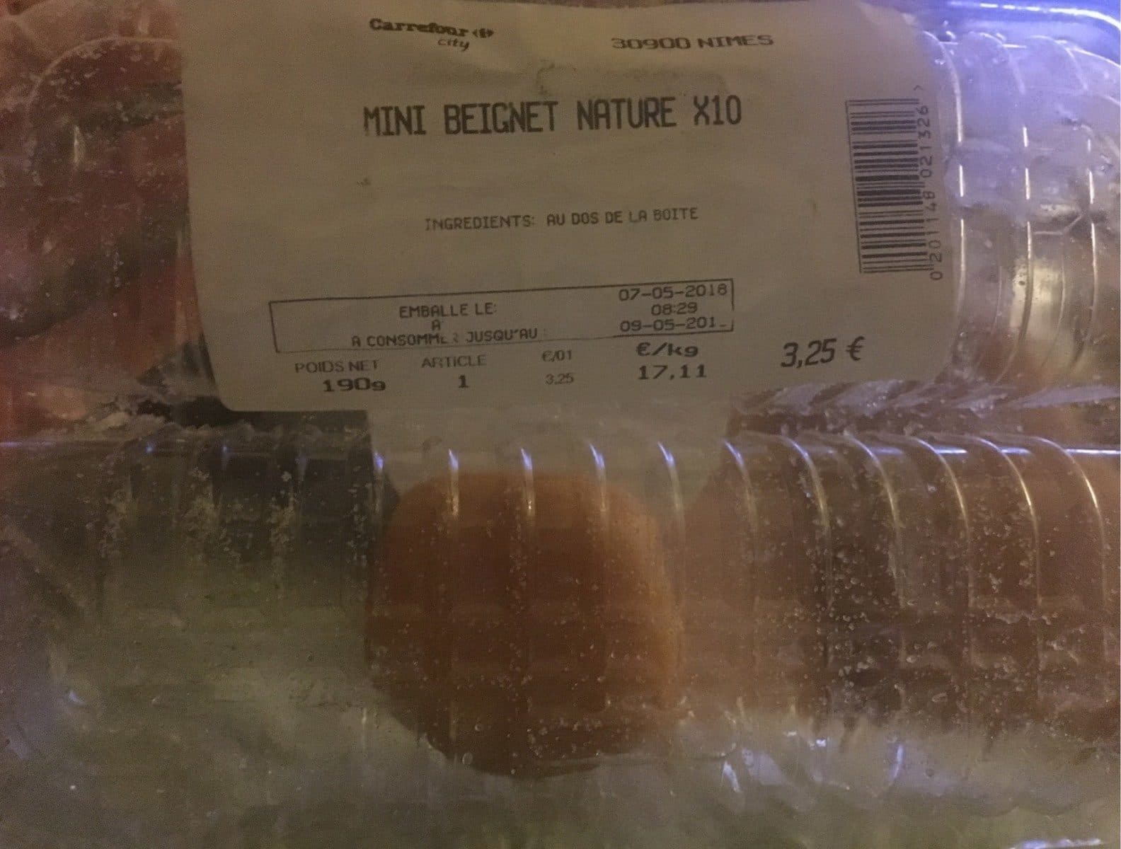 Open Food Facts Mini beignet x10 packshot