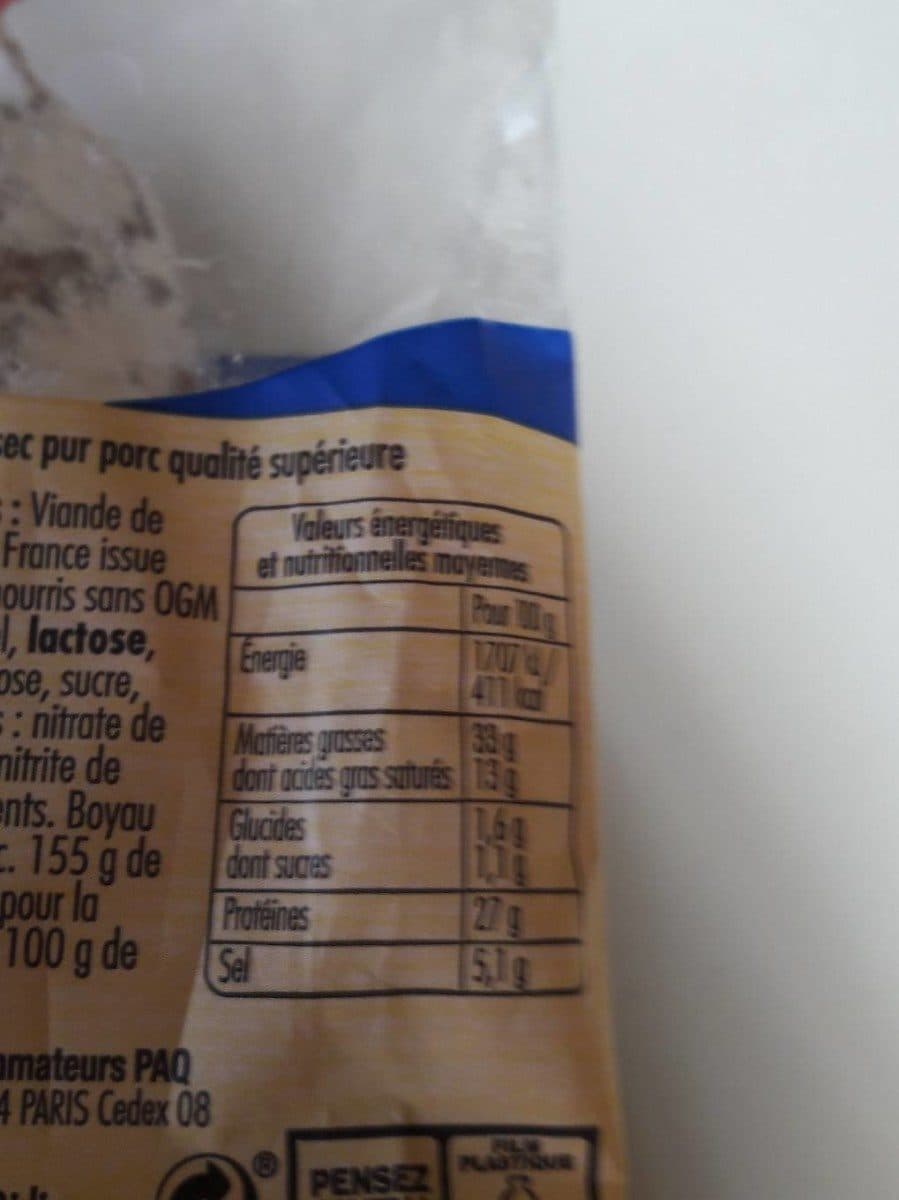 Open Food Facts Saucisson sec packshot