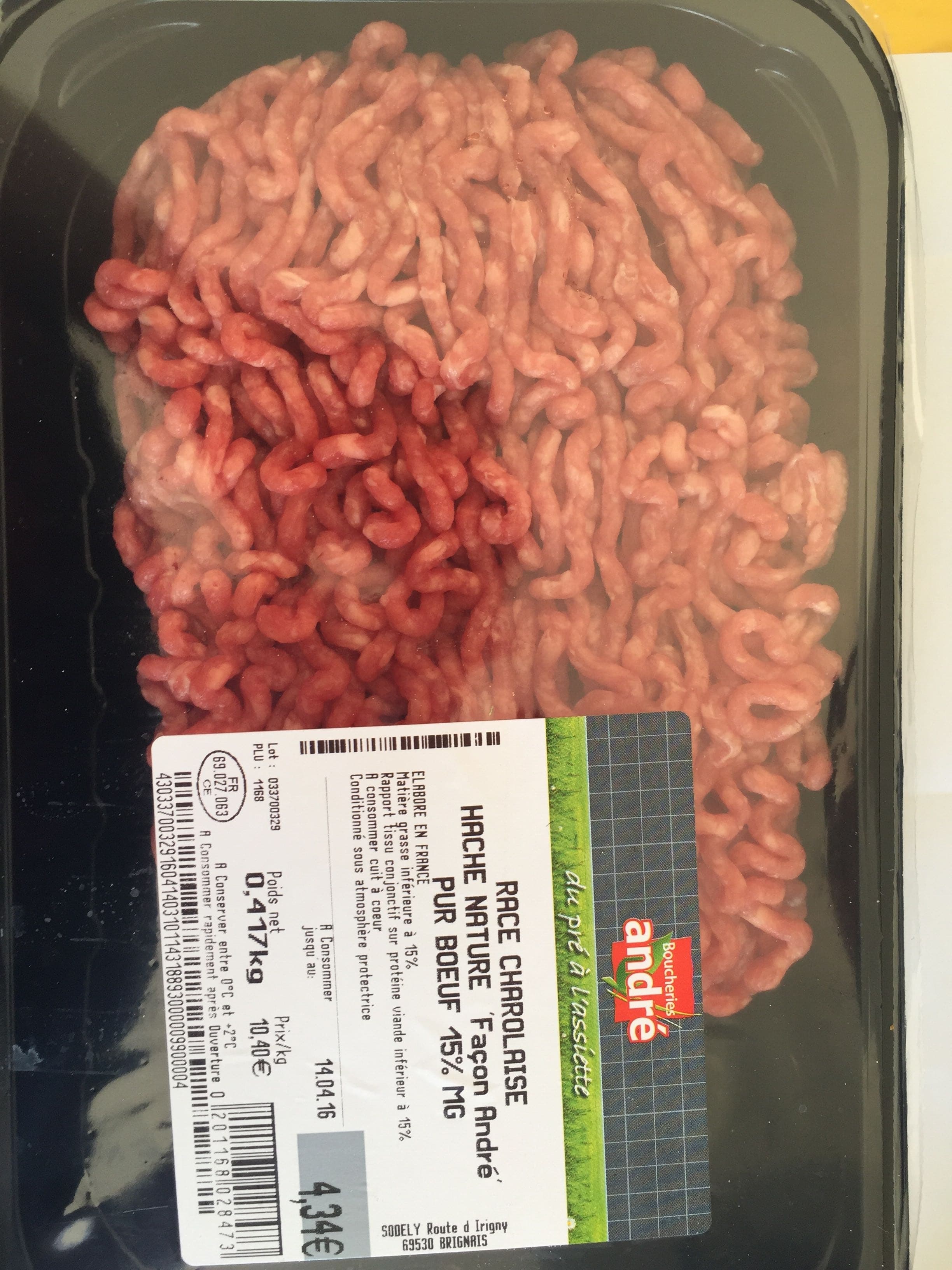 Boucheries André bœuf haché packshot