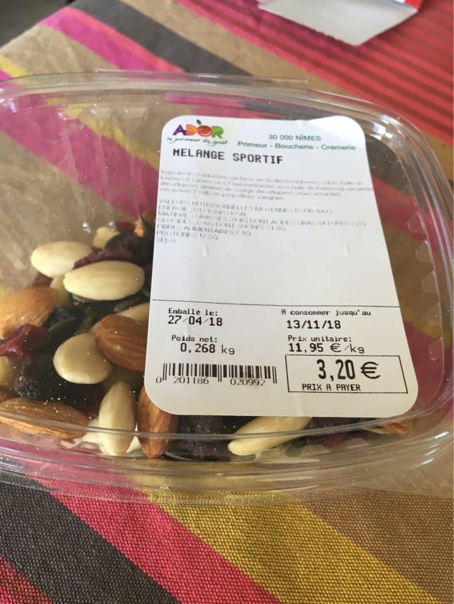Open Food Facts Melange sportif packshot