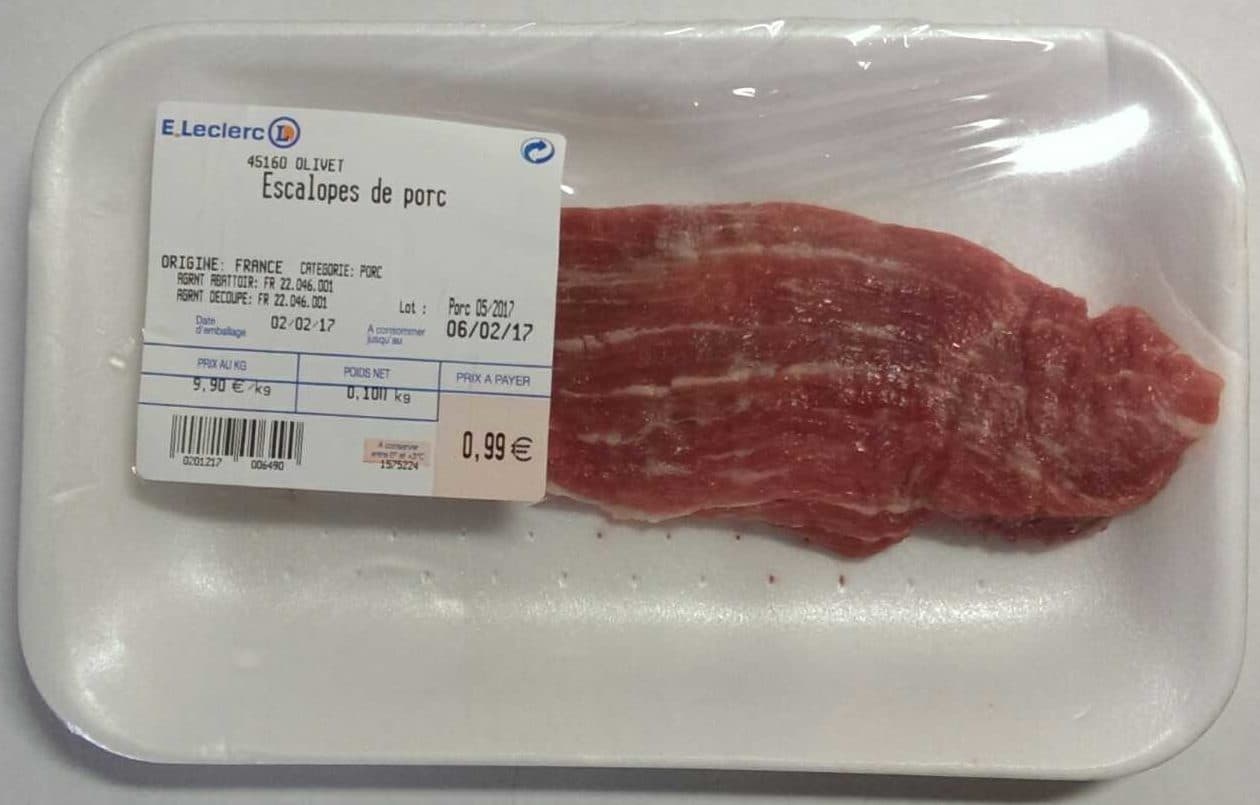 Leclerc Escalopes de porc packshot