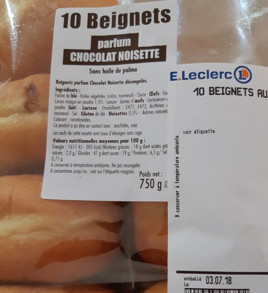 Open Food Facts Beignets parfum chocolat noisette packshot