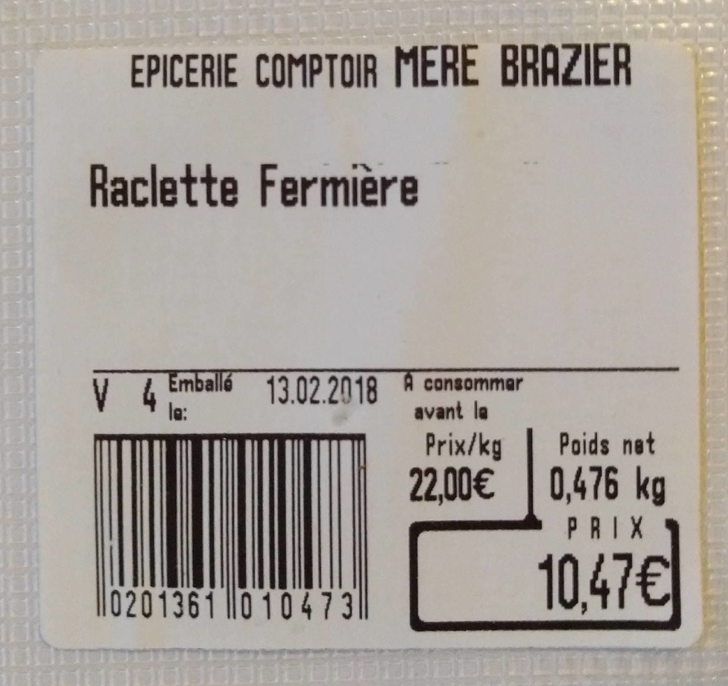Mère Brazier Raclette fermière packshot