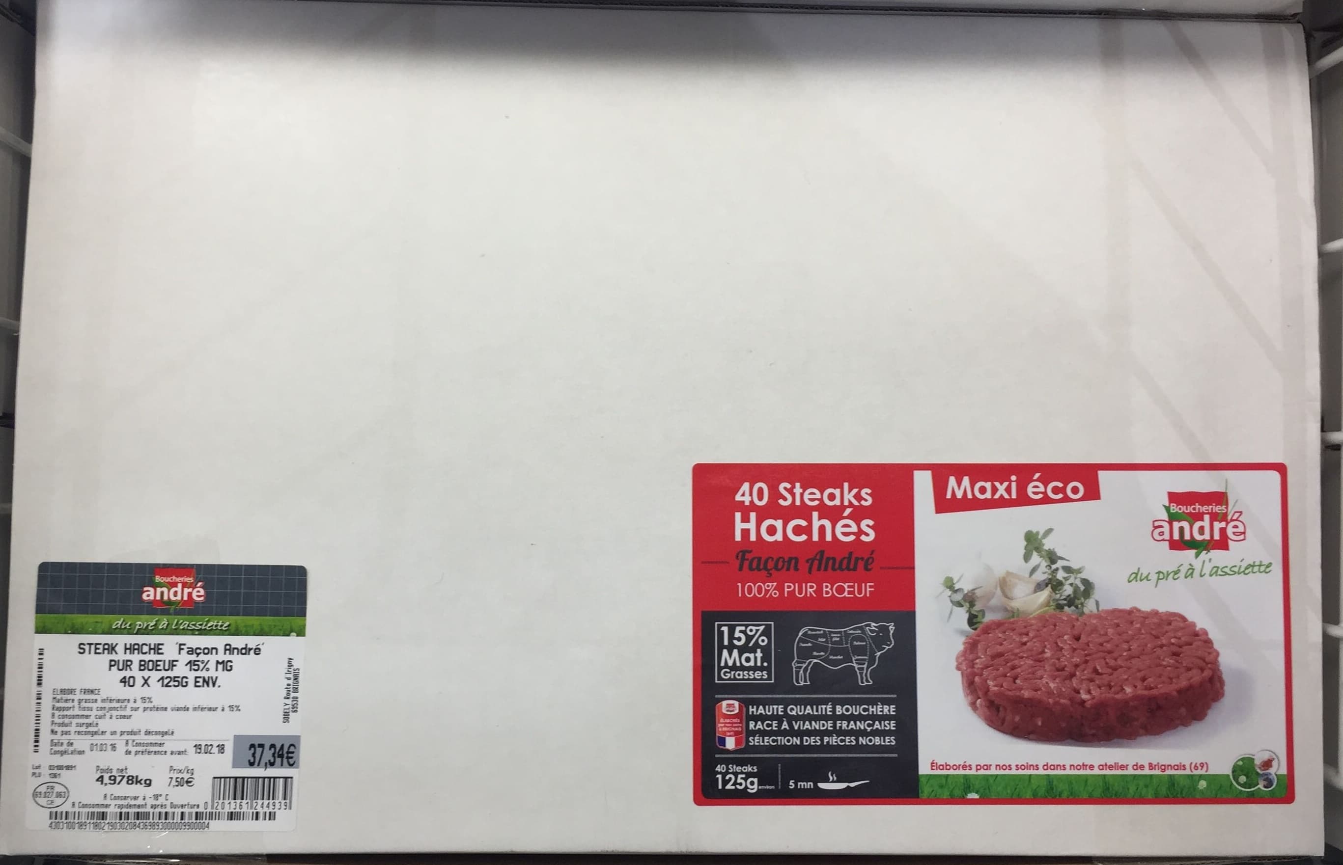 Boucheries André Steaks hachés packshot