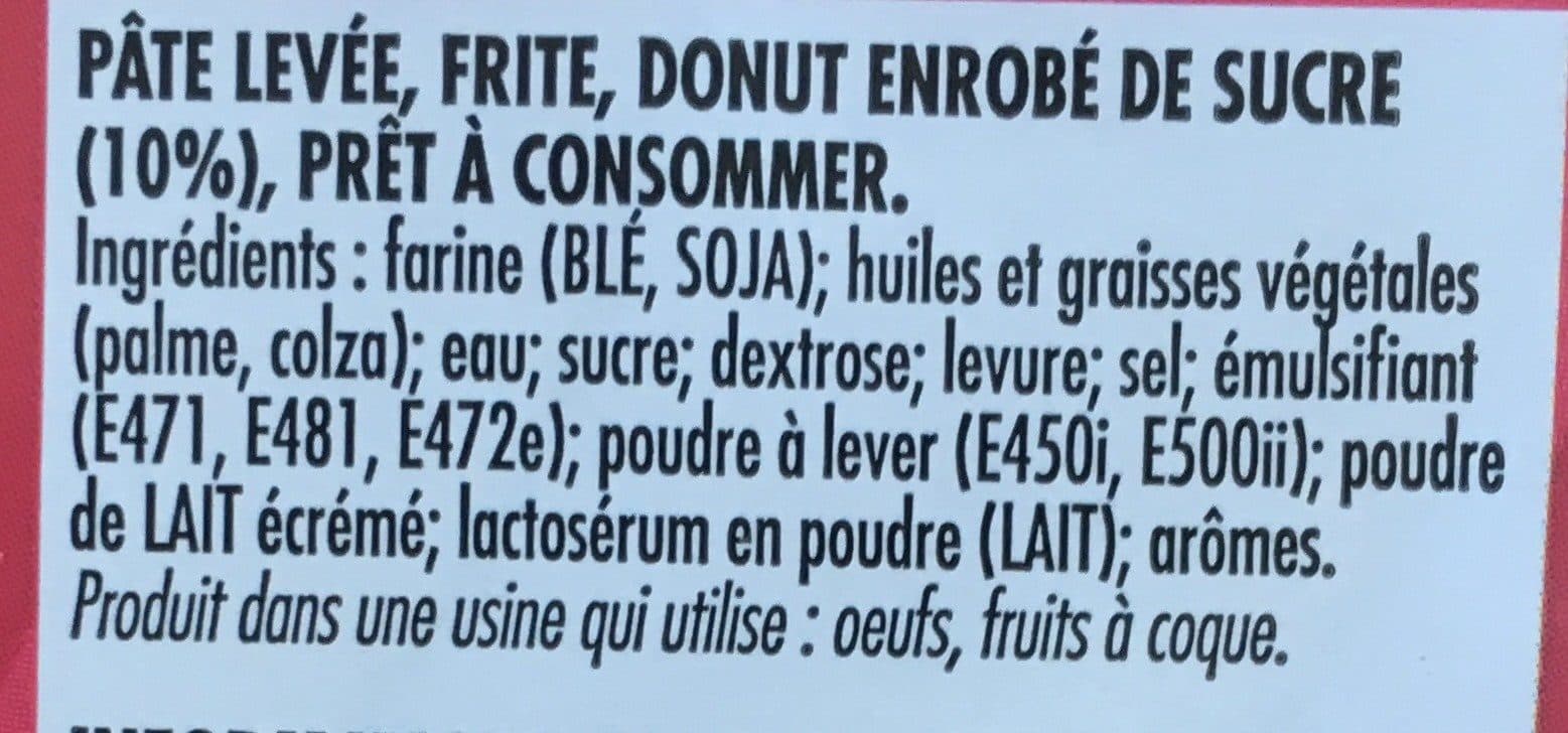 Open Food Facts Donut's nature au sucre packshot
