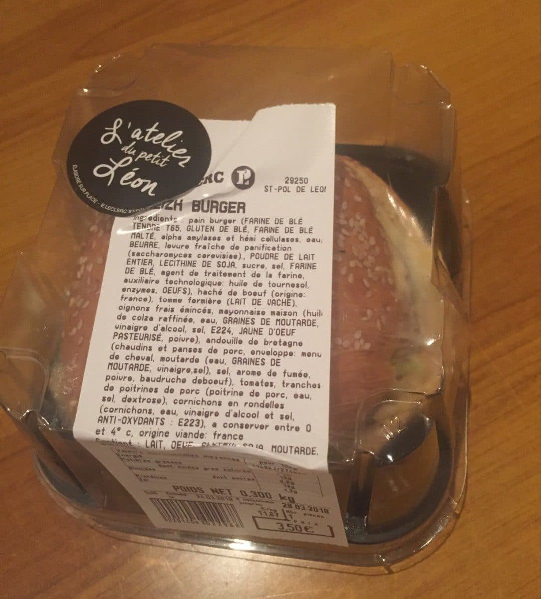 Leclerc Breizh burger packshot