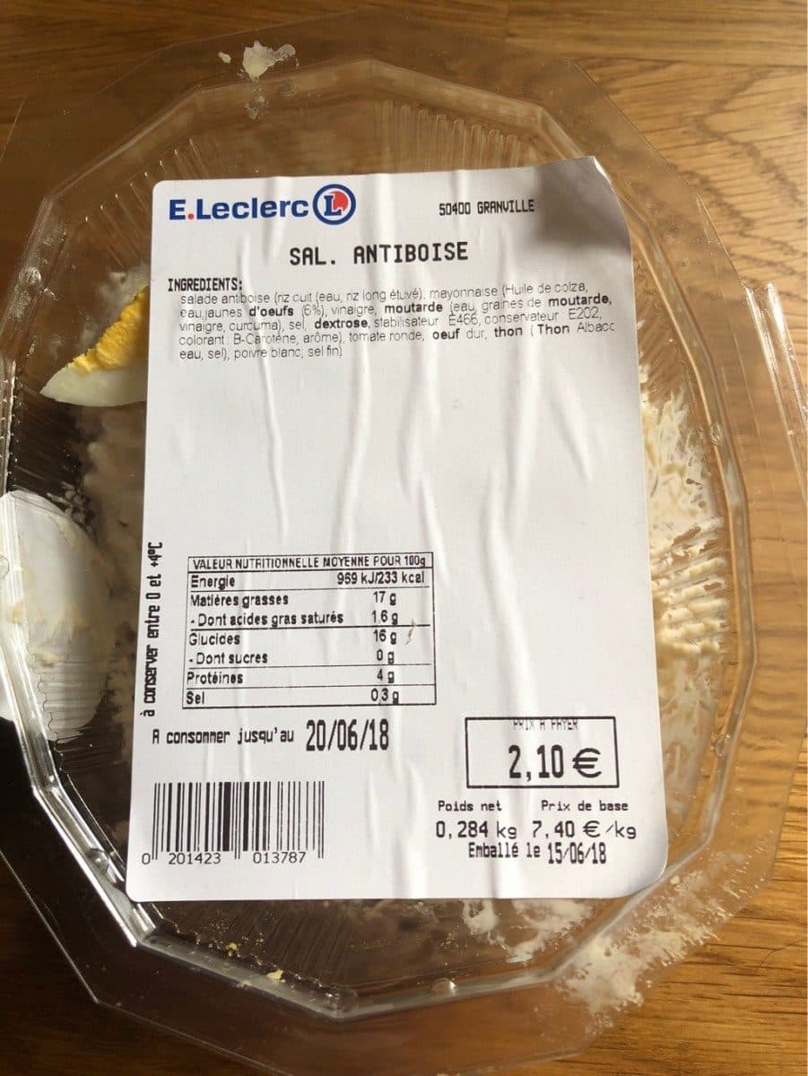 Leclerc Salade antiboise packshot