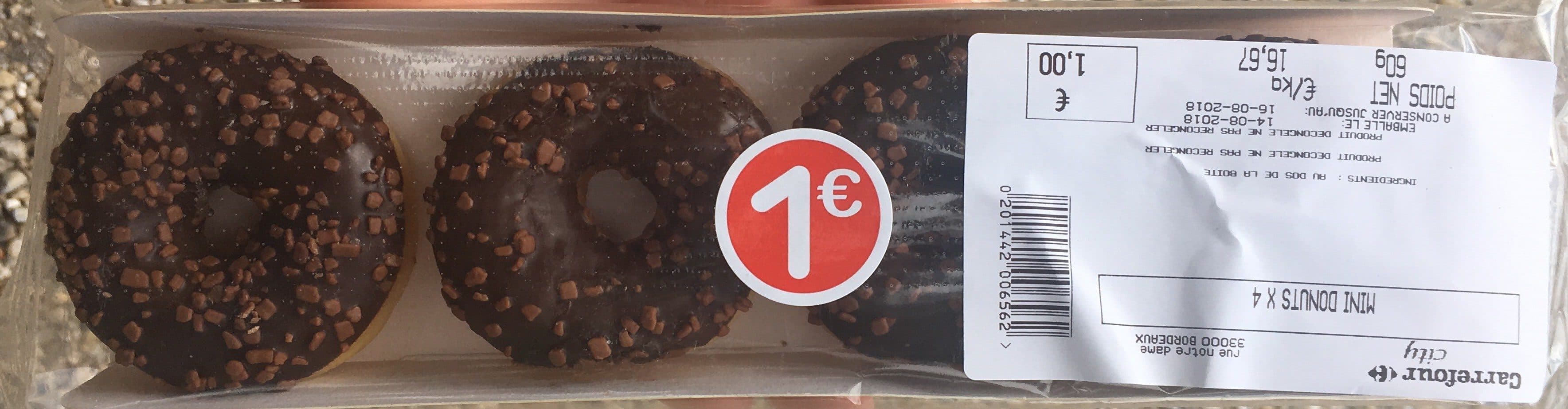 Open Food Facts Mini donuts x4 packshot