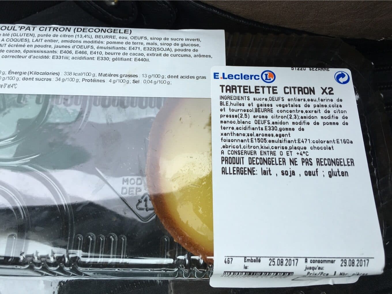 Leclerc Tarte au citron packshot