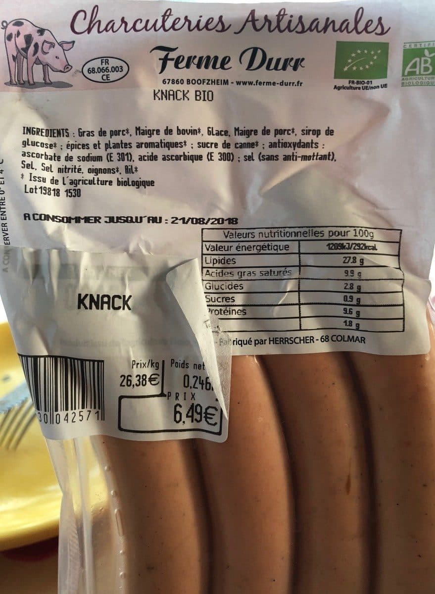 Open Food Facts Knack bio packshot