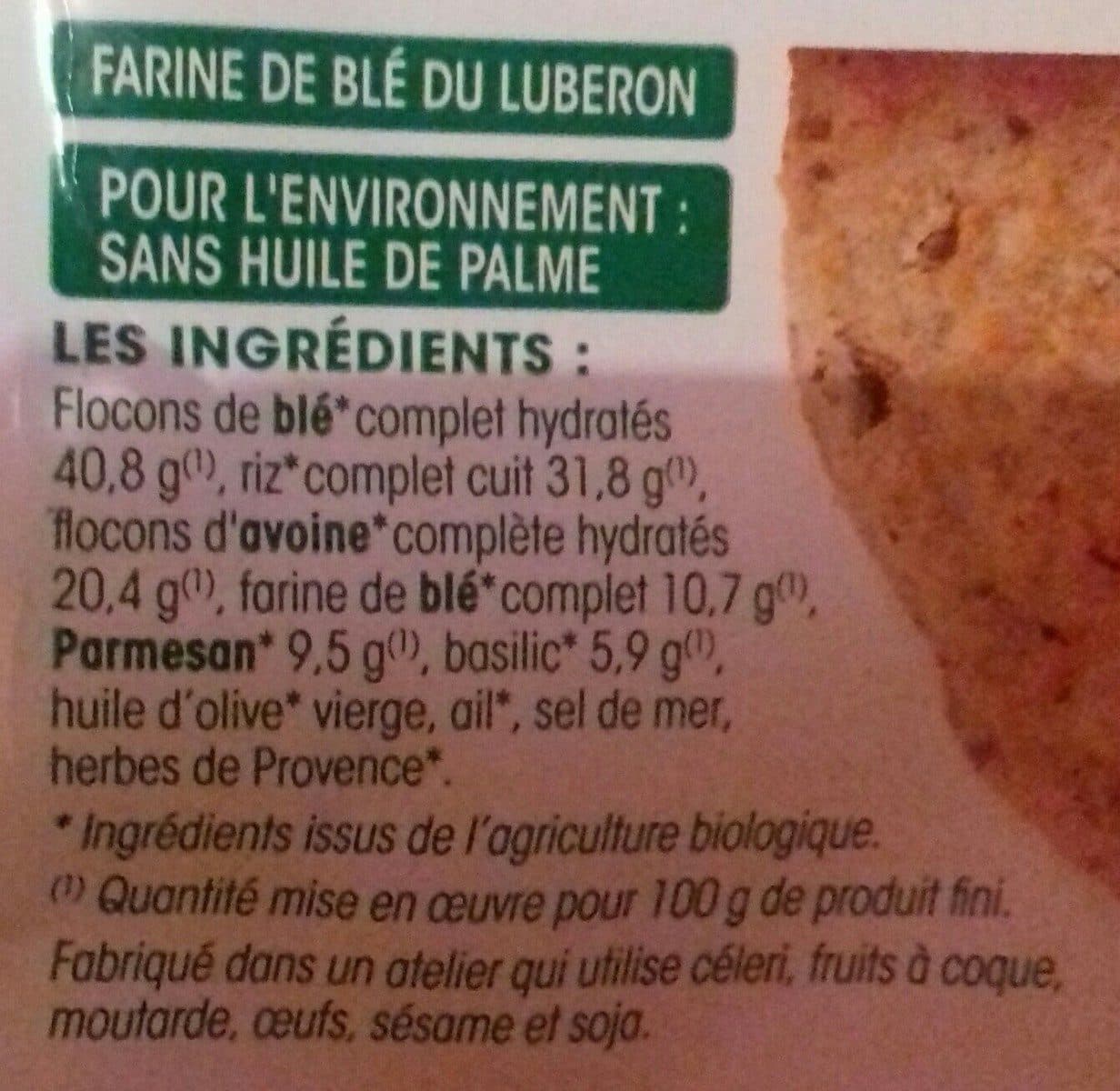 Open Food Facts 2 galettes parmesan-basilic packshot