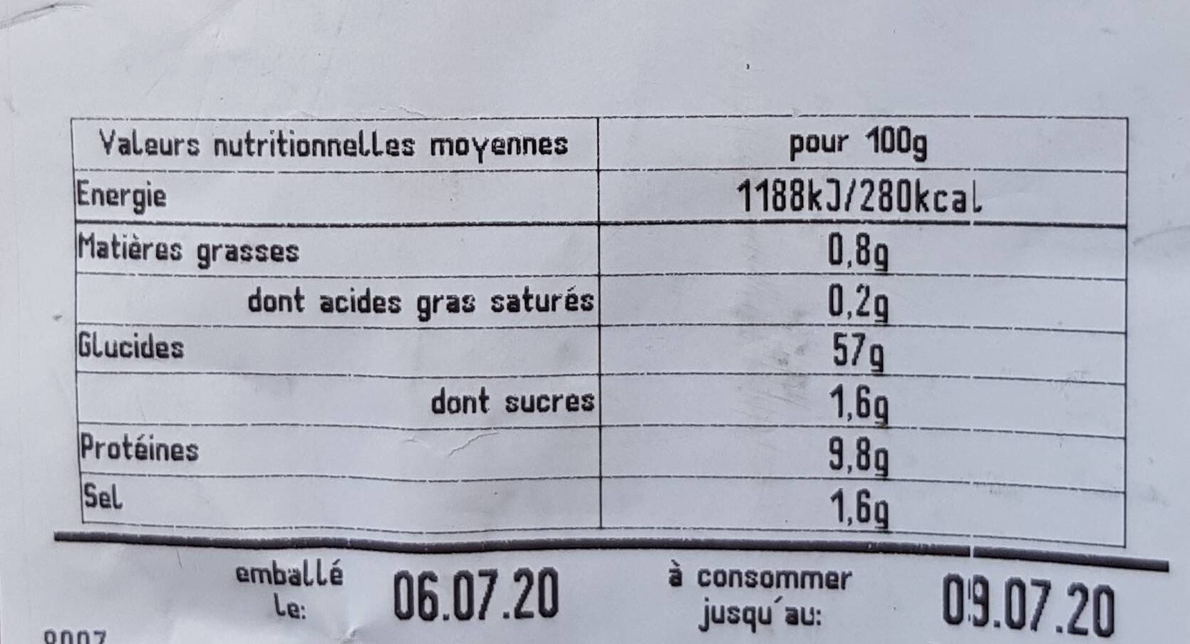 Open Food Facts Pain de campagne packshot