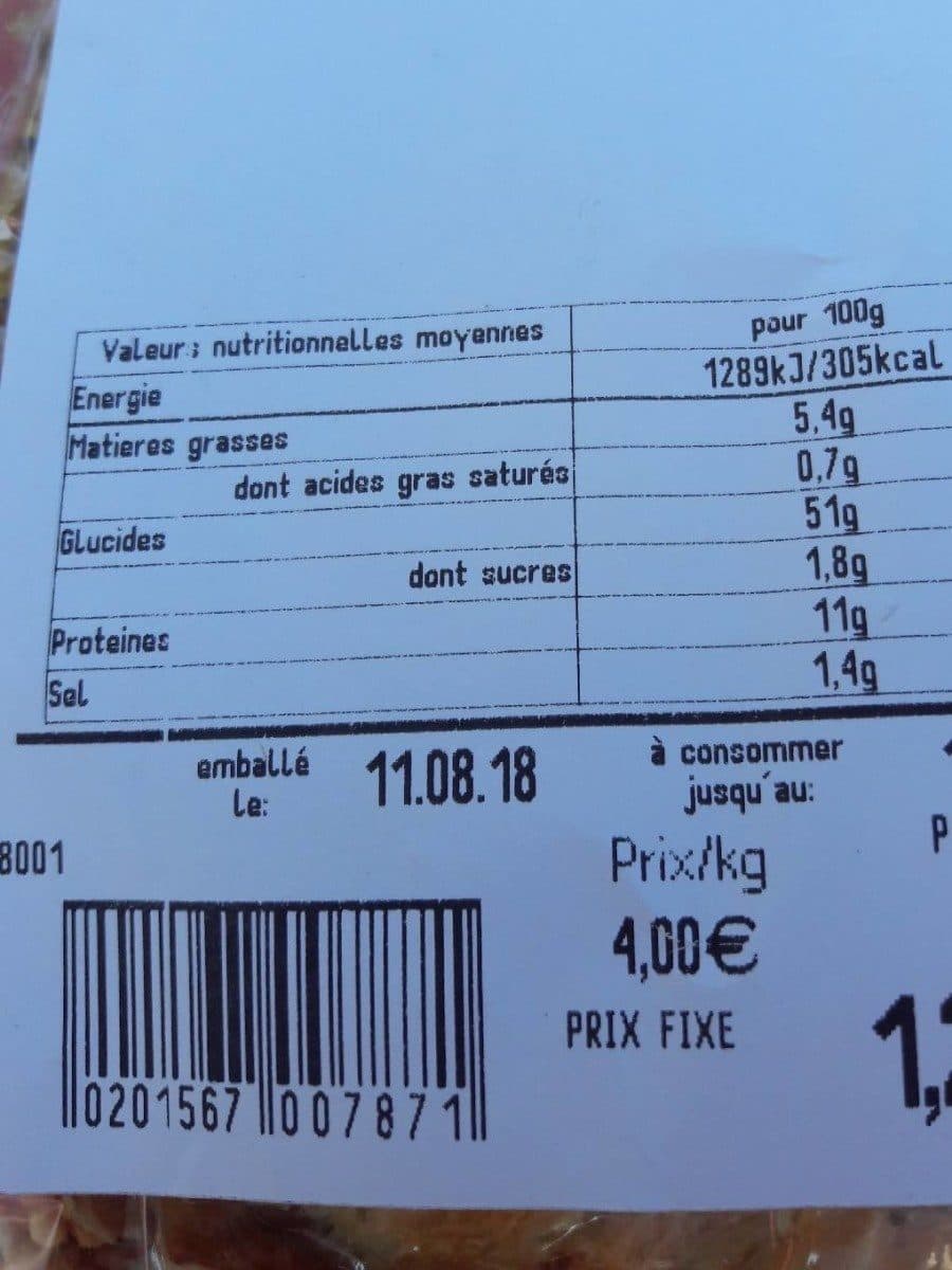 Open Food Facts Pains 6 céréales packshot