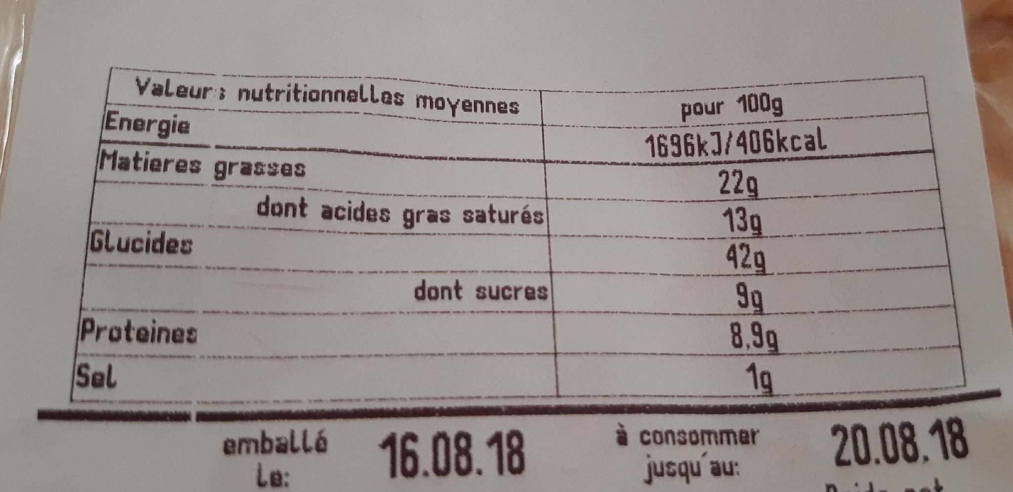 Open Food Facts Brioche maison packshot