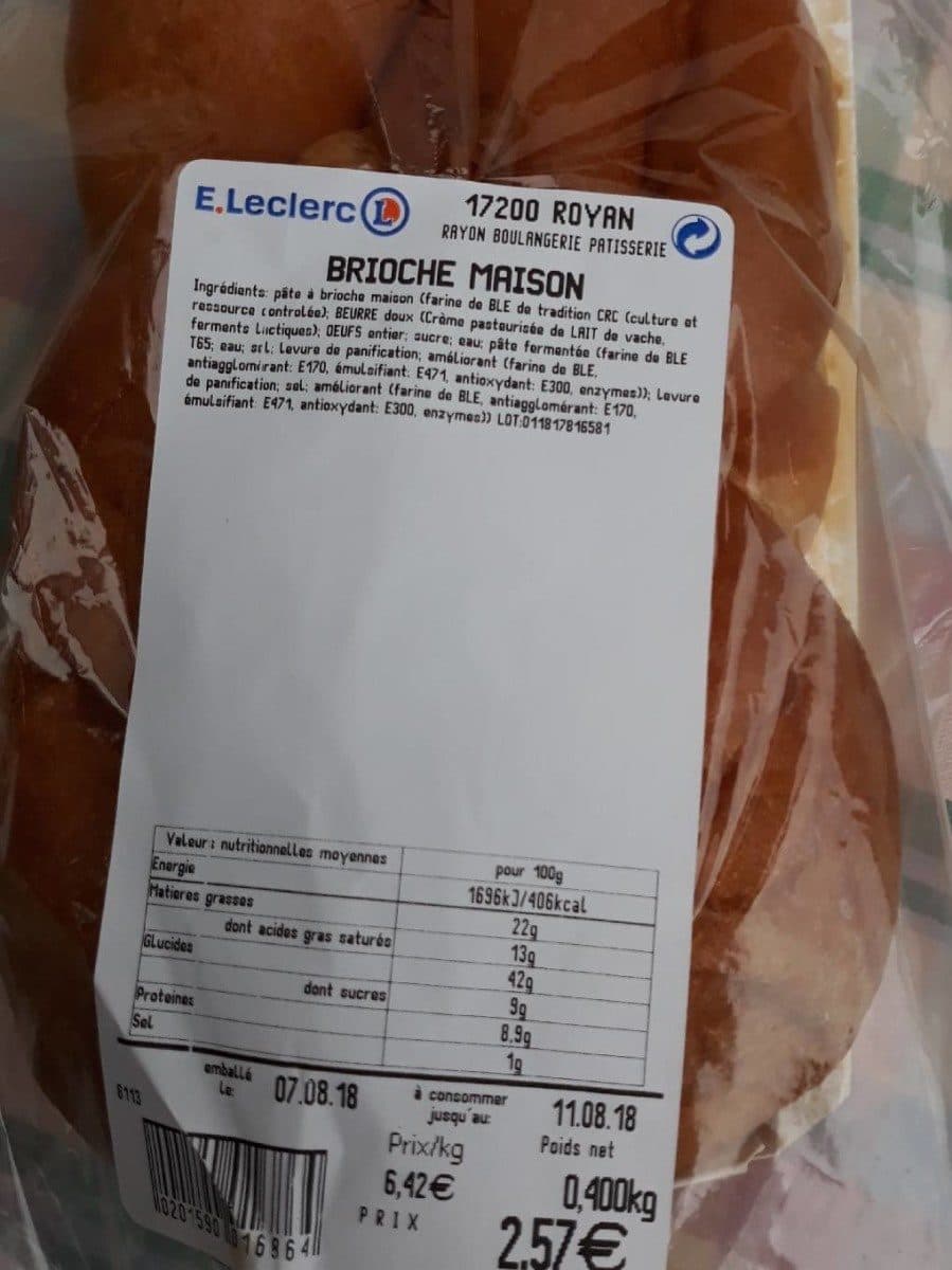 E.Leclerc Brioche maison packshot