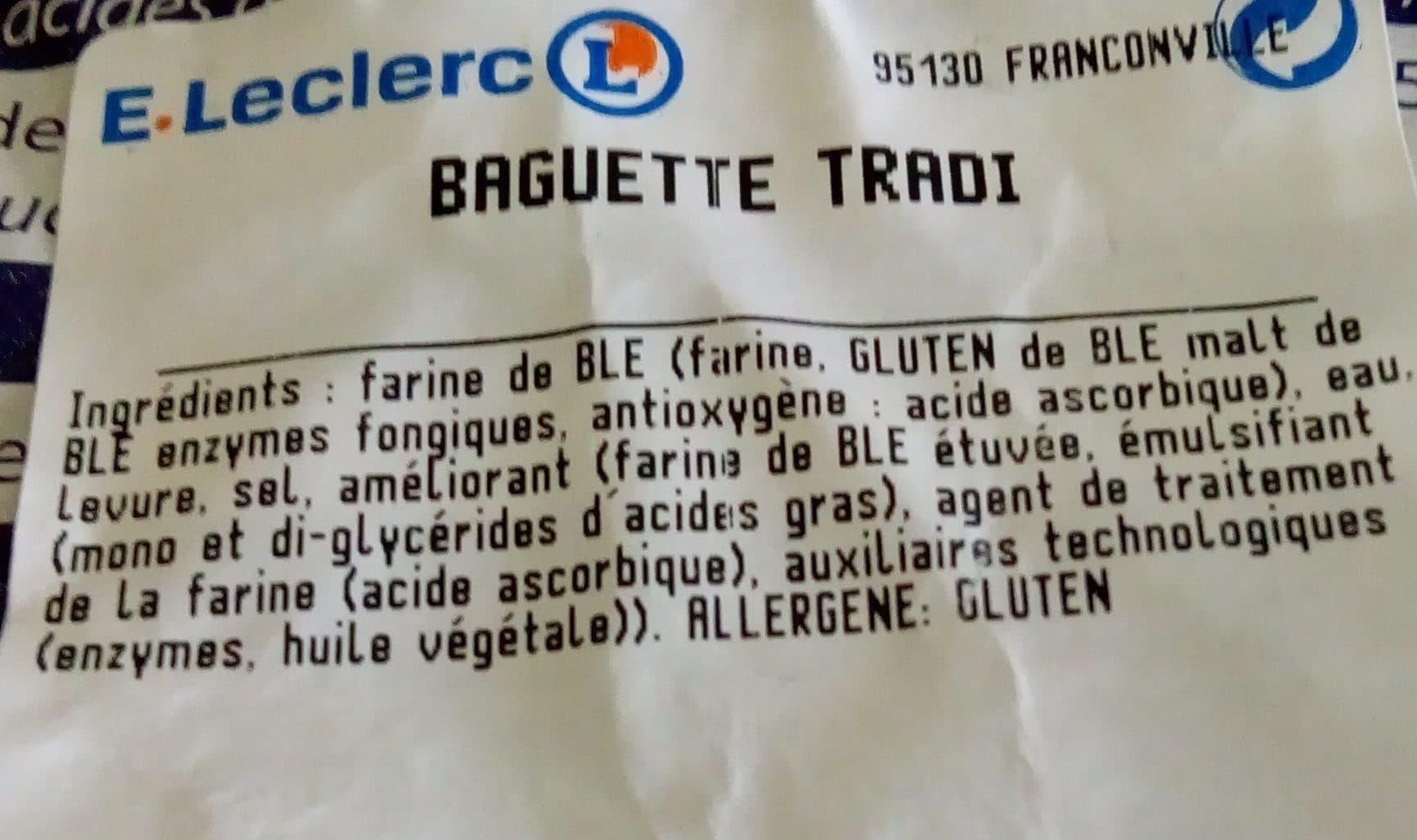 Open Food Facts Baguette tradition packshot