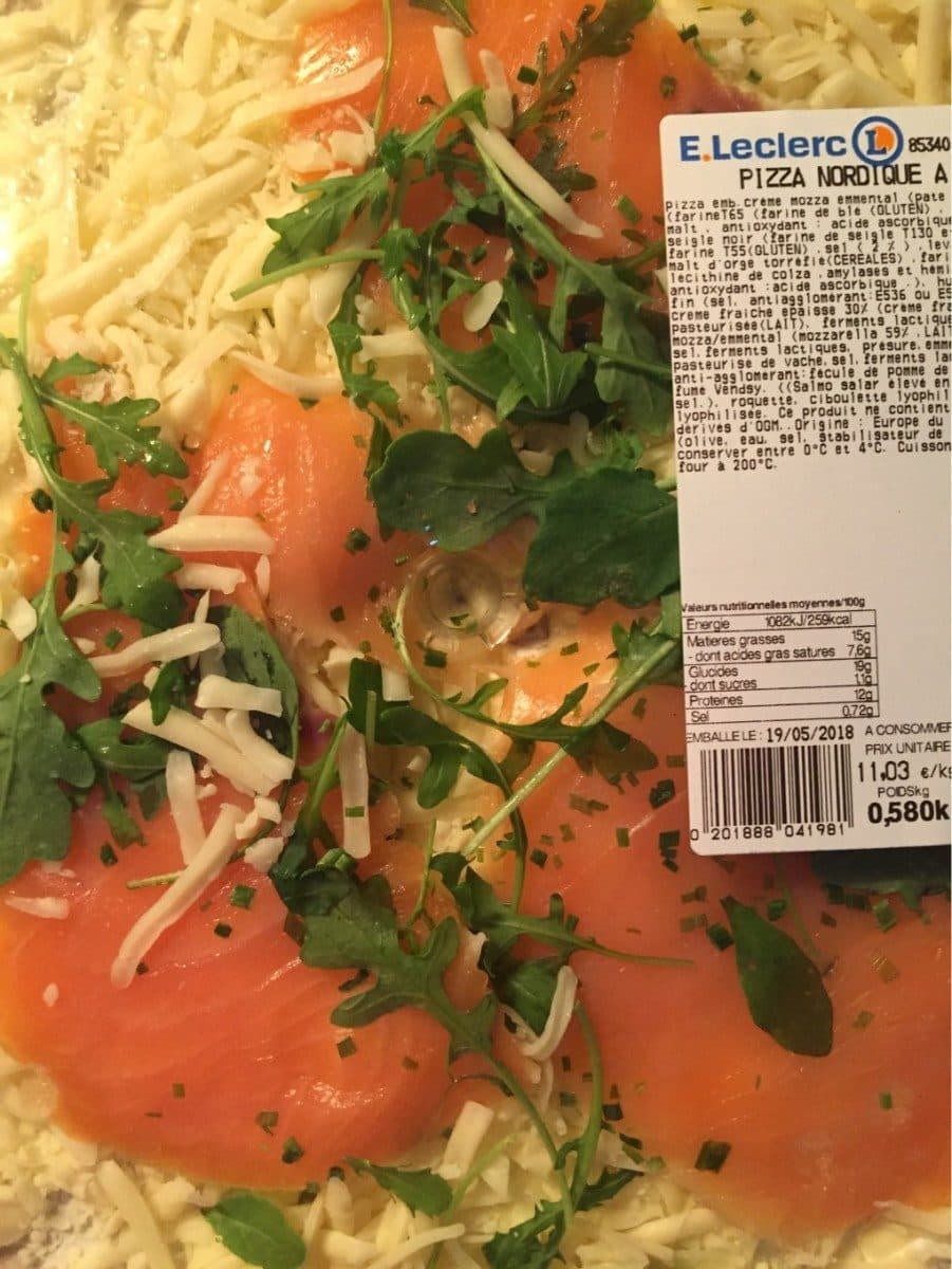 Open Food Facts Pizza nordique a cuire packshot