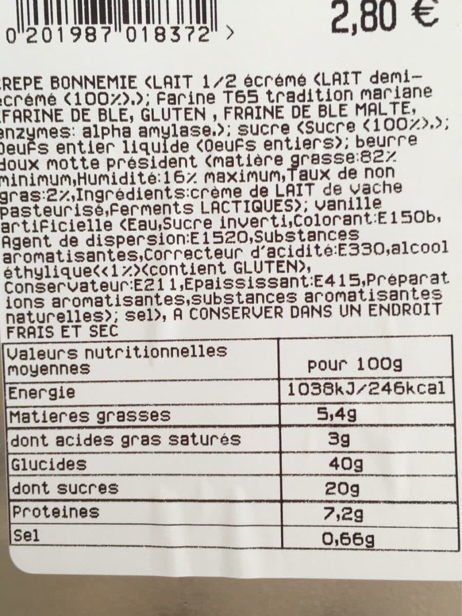 Open Food Facts Crepes bonnemie packshot
