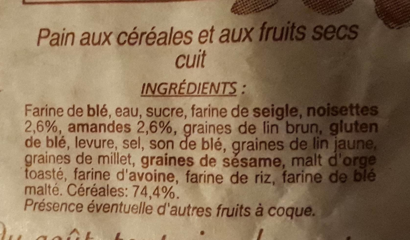 Open Food Facts Pavé céréale amande noisette packshot