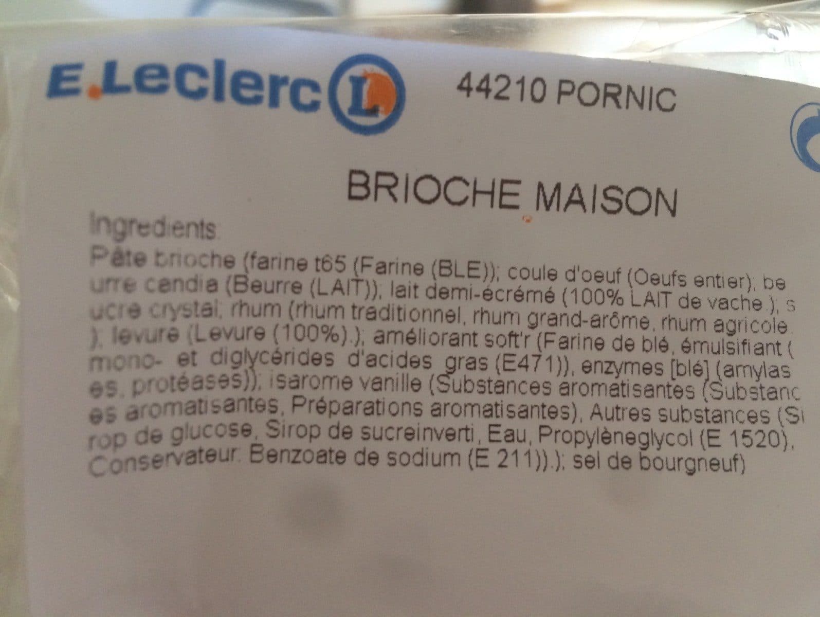 Open Food Facts Brioche maison packshot