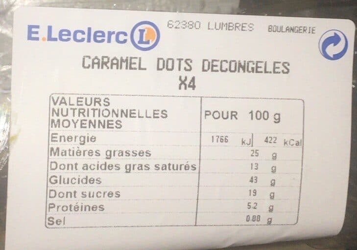 Open Food Facts Caramel dots decongeles packshot