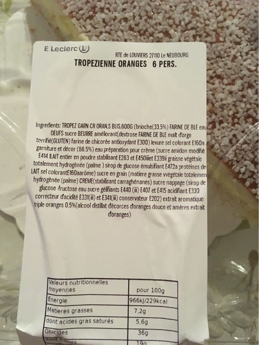 Leclerc Tropezienne oranges packshot