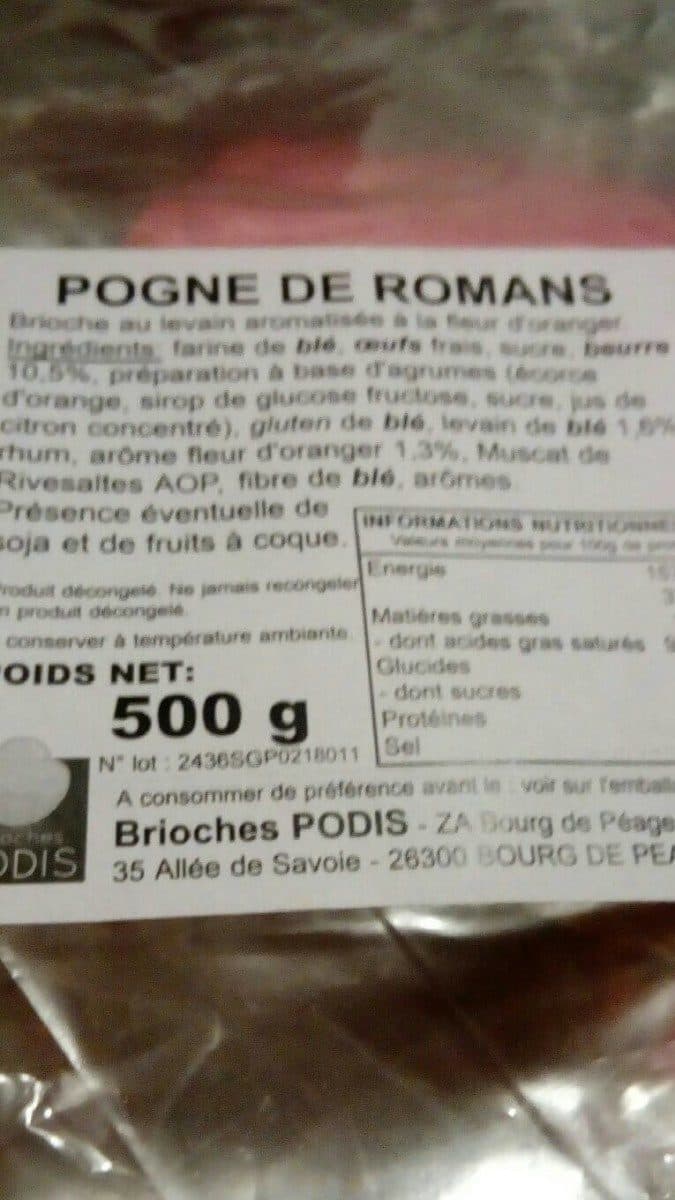 Open Food Facts Pogne de romans packshot