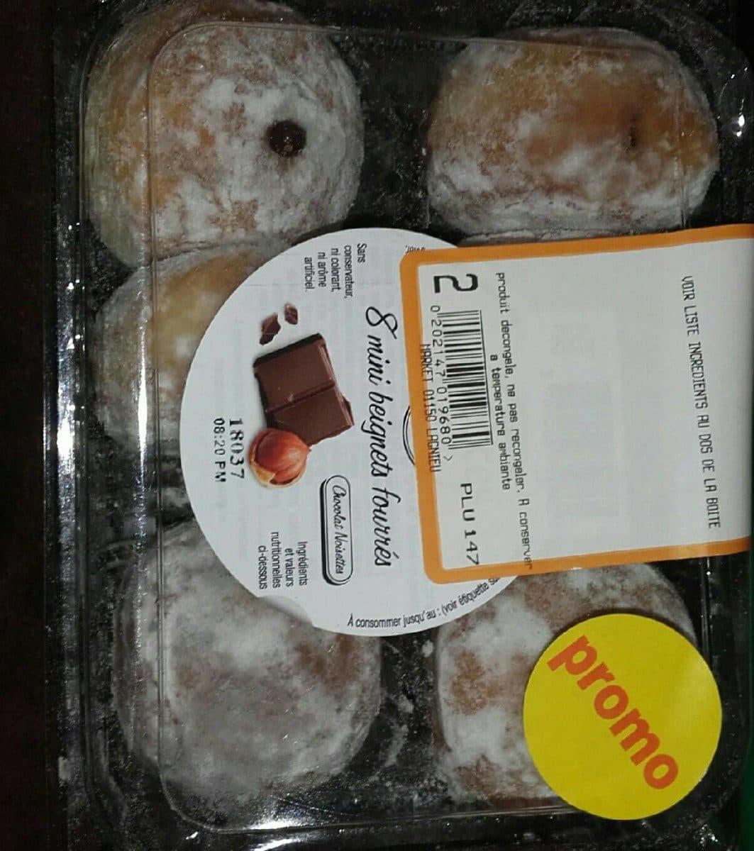 Open Food Facts 8 Mini beignets fourrés packshot