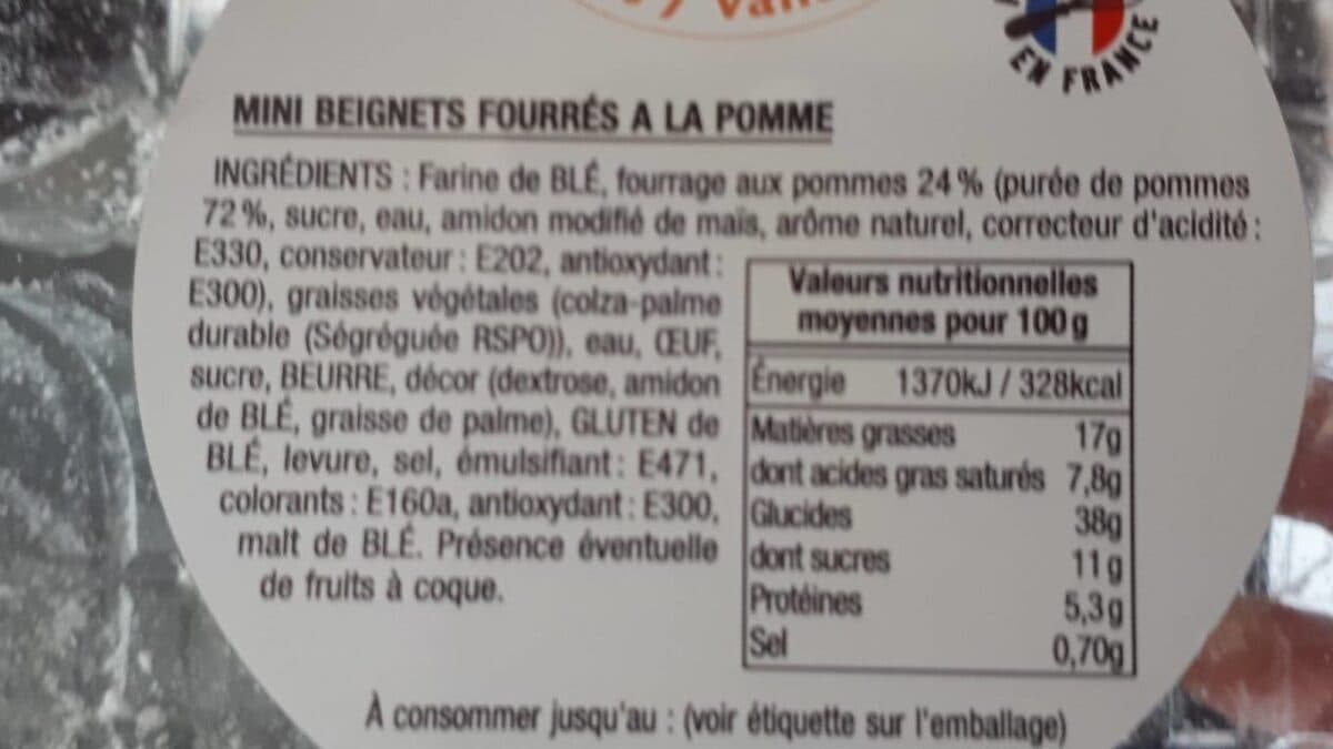 Open Food Facts Beignets fourrés à la pomme packshot
