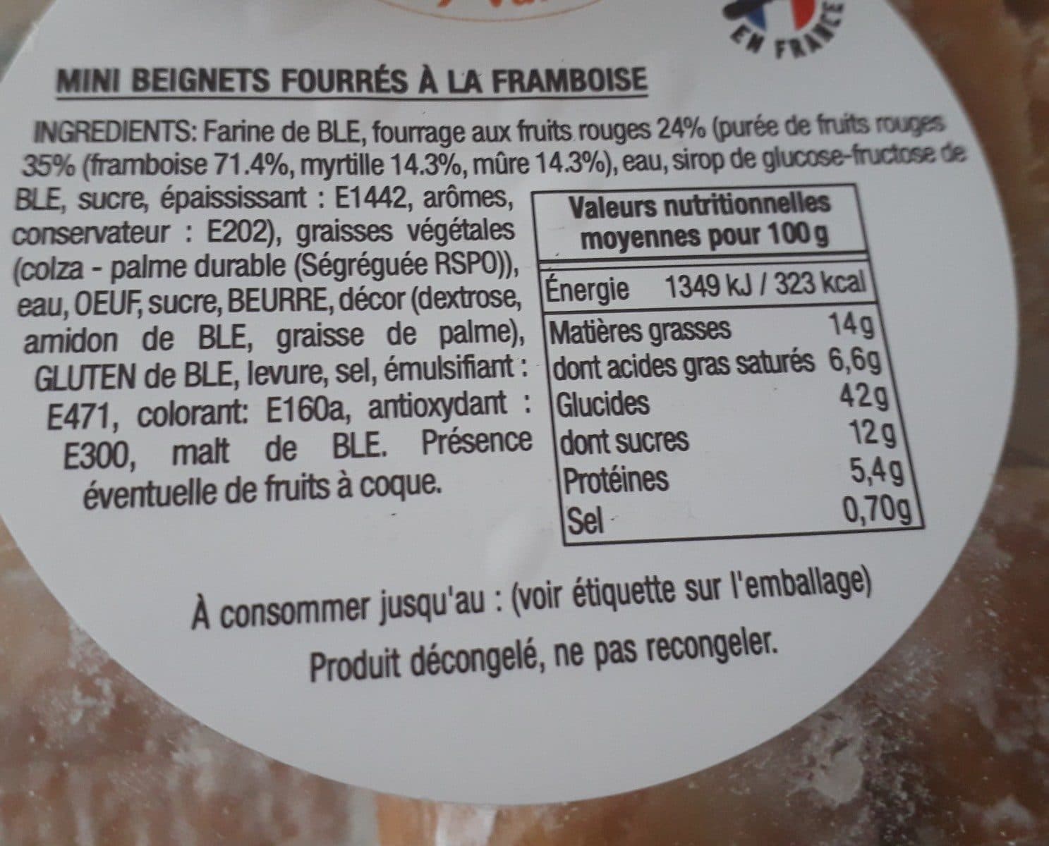 Open Food Facts 8 minis beignets fourrés packshot