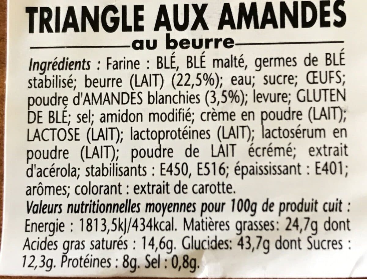 Open Food Facts Triangle aux amandes packshot
