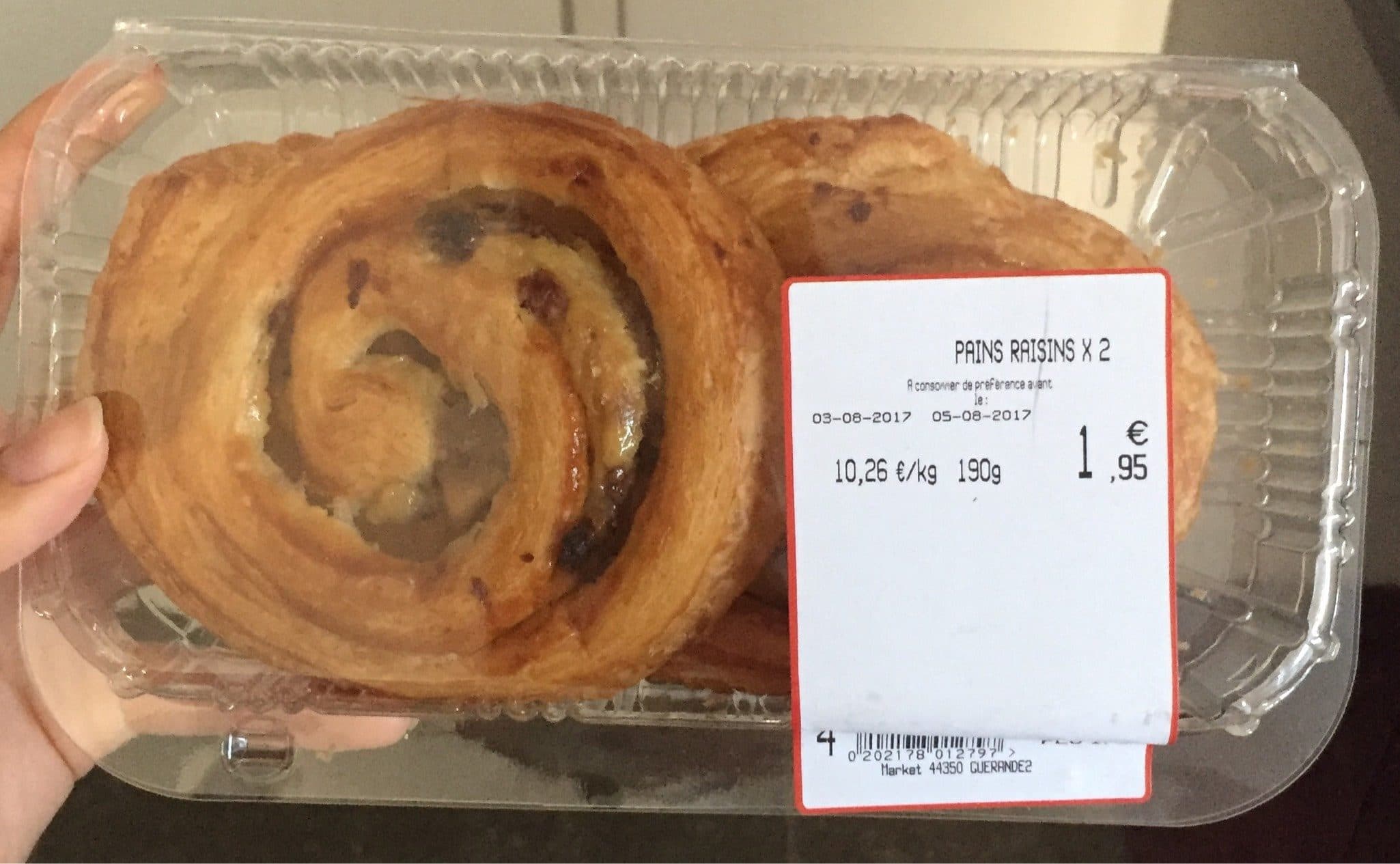 Carrefour Market Pains aux raisins packshot