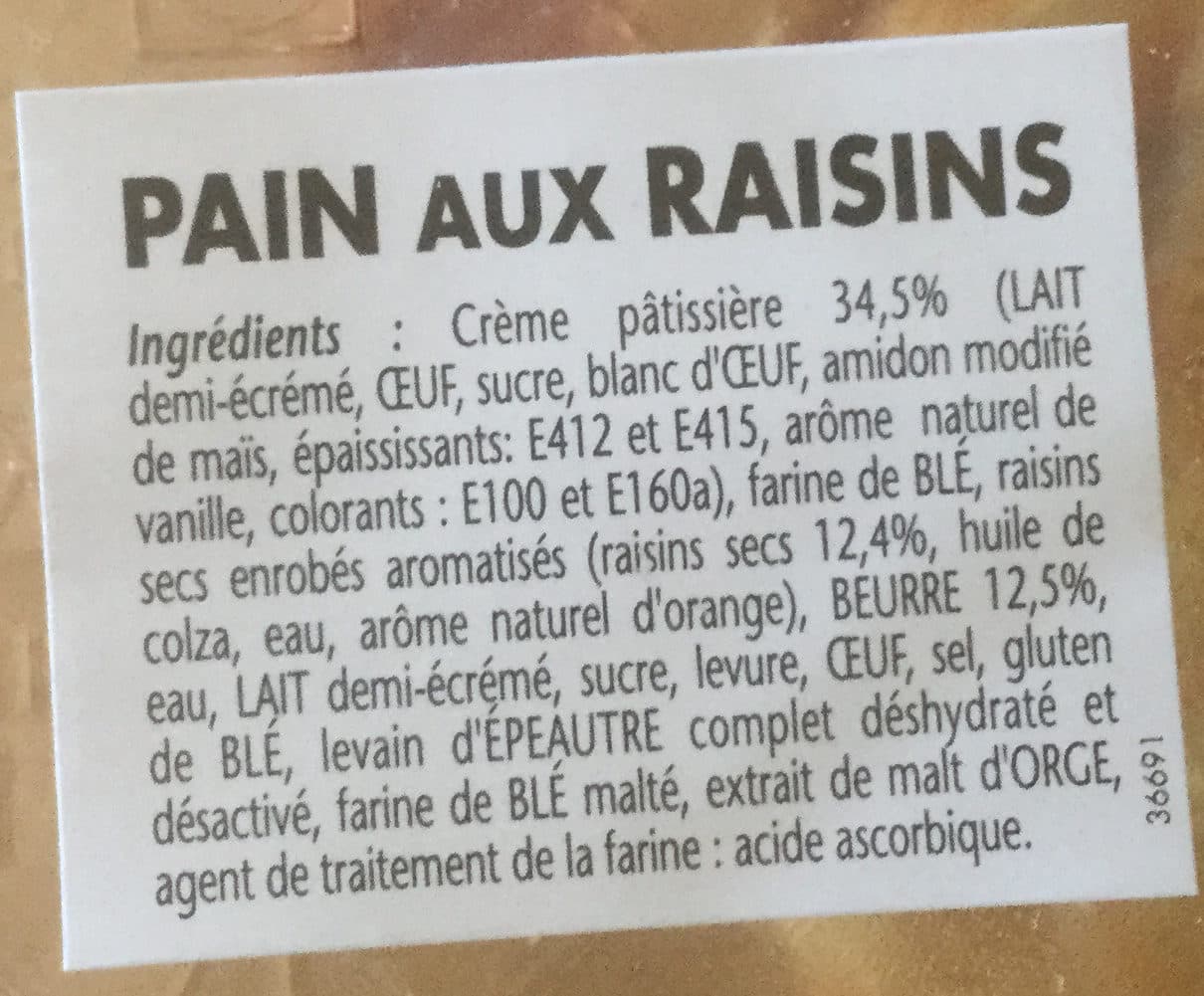 Carrefour Market Pains aux raisins packshot